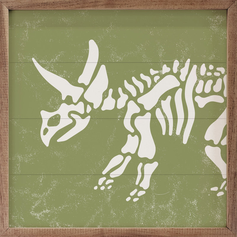 Tricératops squelette vert, H 8 po x l 8 po