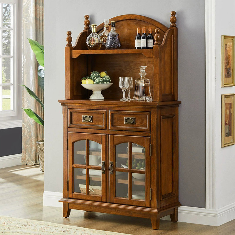 Buffet en cerisier foncé, 62.01"H×34.45"L×13.78"W, Deep-cherry