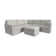 Flex 5 - Piece Upholstered Modular Sectional with Bumper Ottoman