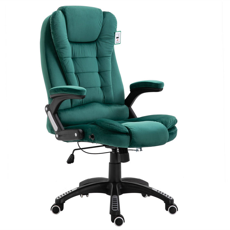 Marable Executive Chair with Headrest, Green Velvet