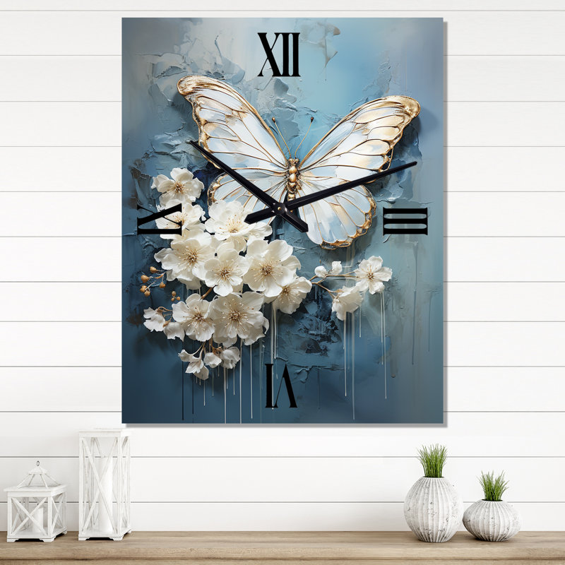 Horloge murale Butterfly, Très grand