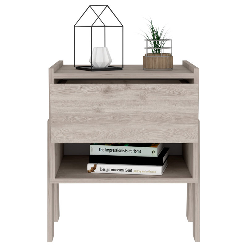 Table de chevet Gattilier, Gris
