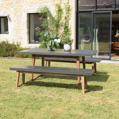 Akil 4 - Person Patio Dining Set Rectangular Table