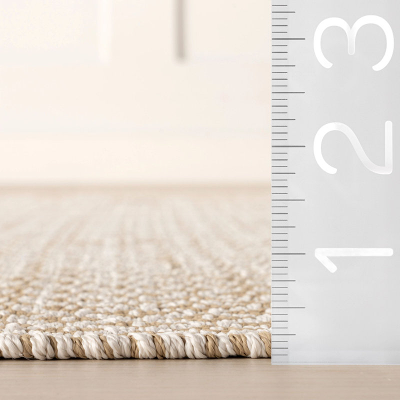 Riviera Khaki Handwoven Indoor/Outdoor Rug, Rectangle 9'6" x 13'6"
