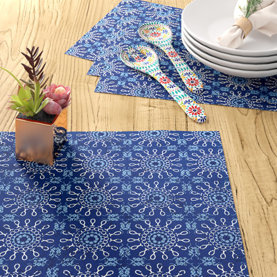 Harrel Polyester Geometric Rectangle Placemat