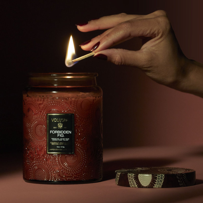 Jar Candle with Glass Holder