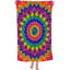 Serviette de plage colorée et colorée en microfibre Mandala