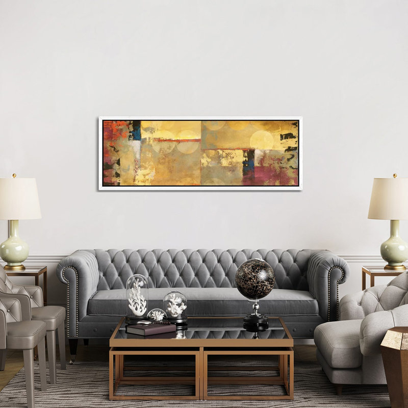 Perceptive by Lanie Loreth - Panoramic Painting on Canvas, White Floater Framed, 50.8cm H x 152.4cm W x 3.81cm D
