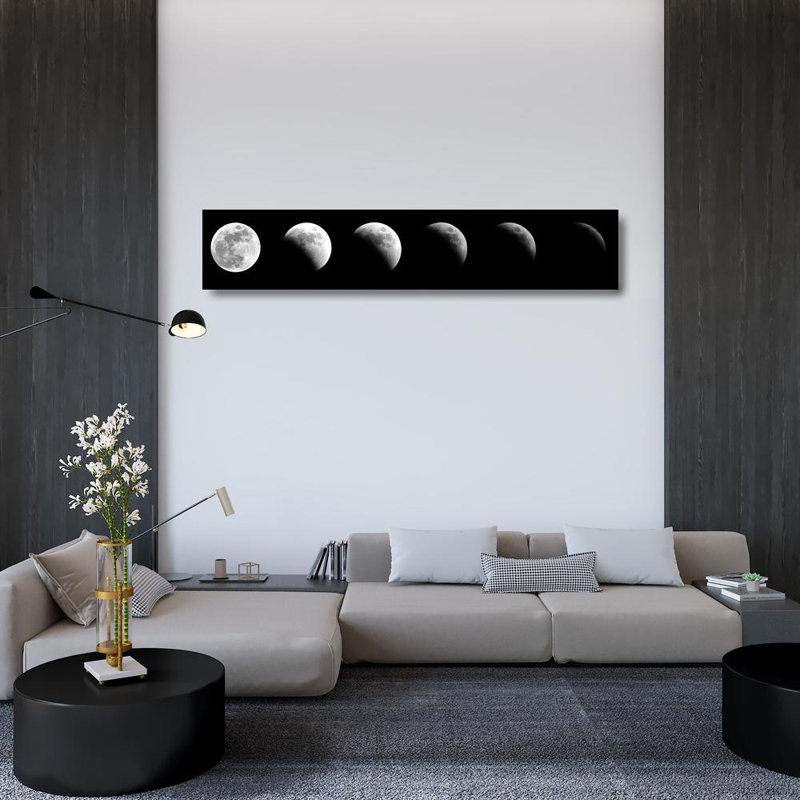 Lark Manor™ Anonymous Gallery Wrapped Canvas Art Titled: Lunar Eclipse, 12" H x 48" W