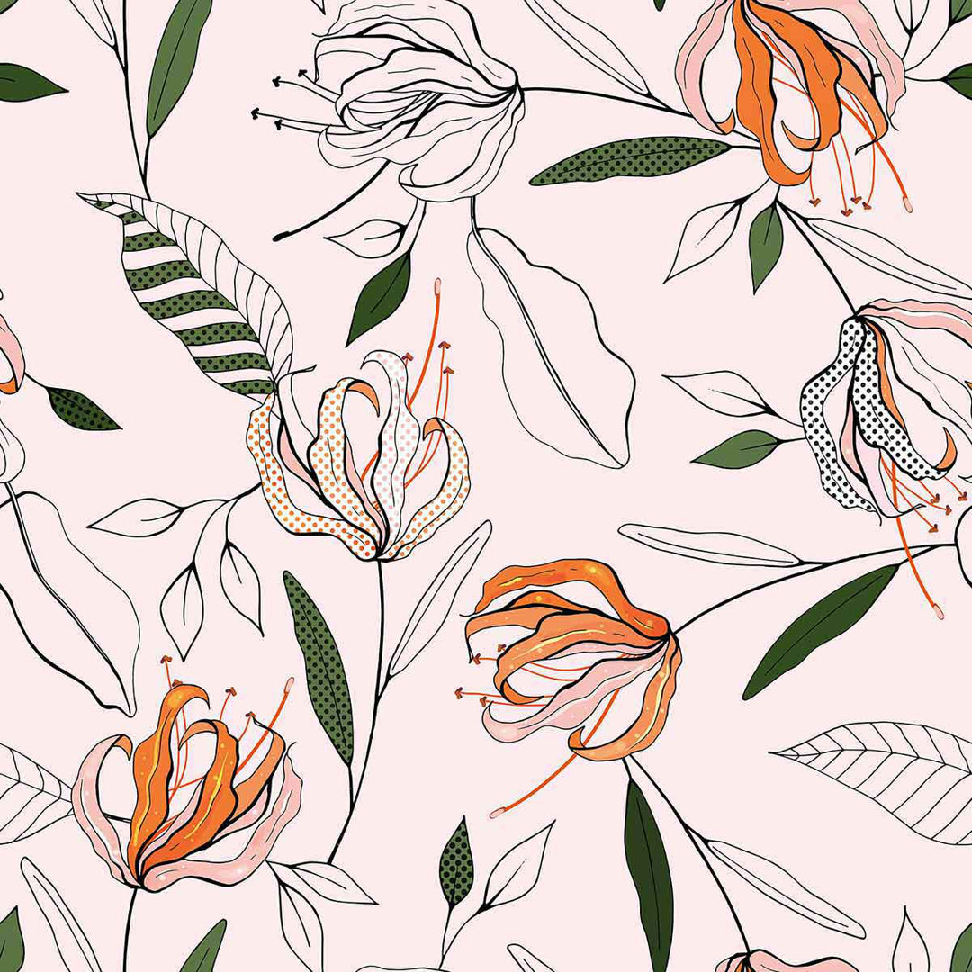 Flower Peel and Stick Wallpaper Panel WallsByMe