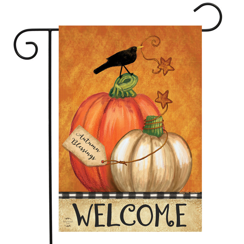 Drapeau de jardin rustique citrouilles d'automne