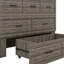 Lit double escamotable avec station de charge, lit pliant multifonctionnel avec 1 grand tiroir de rangement-115146769