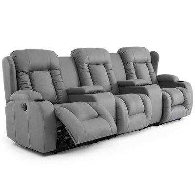 Andreaz 3 Seater Reclining Linen Sofa