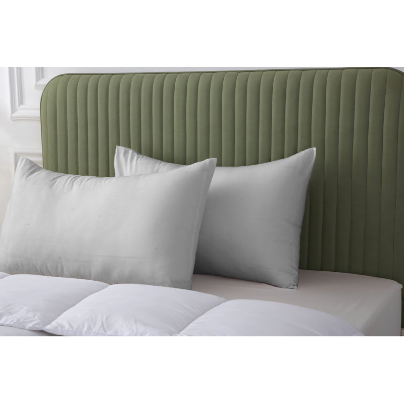 Paire de taies d'oreiller en microfibre Better Style Home, gris, Ensemble de taies d'oreiller pour grand lit