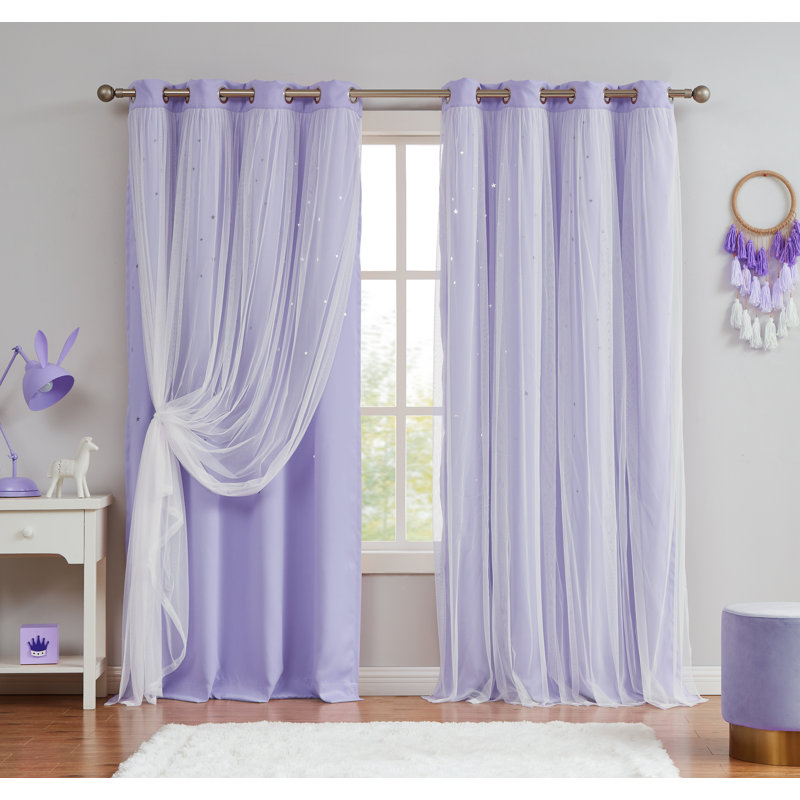 Paire de rideaux obscurcissant Star, Lavande, l 50 po x L 63 po