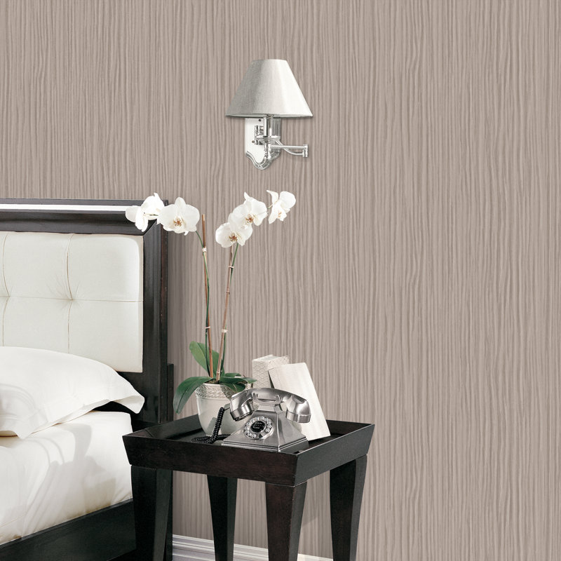 10m x 53cm 3D Embossed Wallpaper Roll, Brown