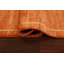 Tapis de couloir orange en laine noué à la main de conception unique 2 pi 7 po x 9 pi 4 po New Age