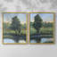 «Tree by the Riverbank I», reproduction encadrée de qualité supérieure - prête à être accrochée - aucun clou requis - aucun clou requis-1852751998-1852751997