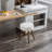 Momo Boucle Upholstered Counter Height Stool, 360° Swivel