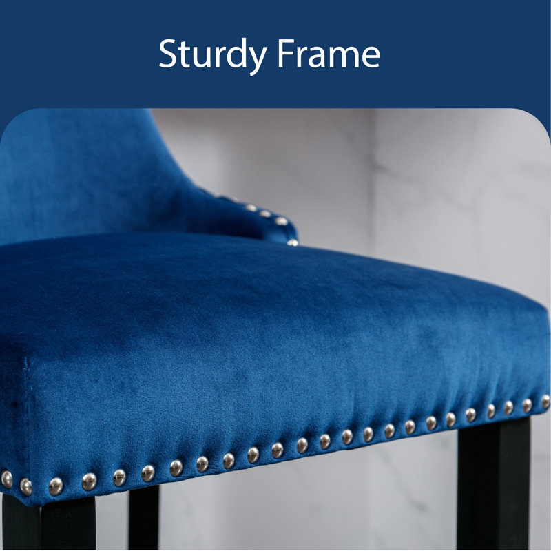Jeena Upholstered Counter Stool, Blue