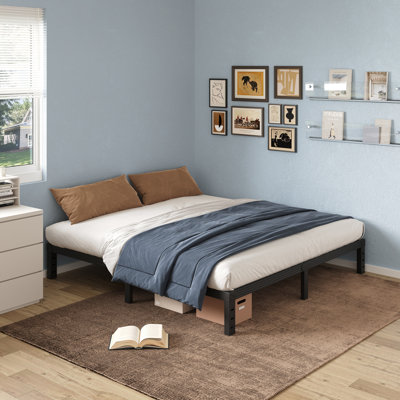 12"H Metal Platform Bed Frames, No Box Spring Need