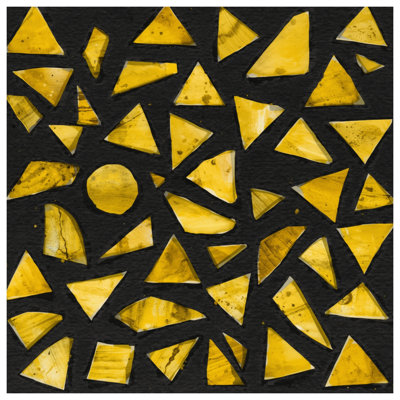 Yellow Geometric Shapes Comforter