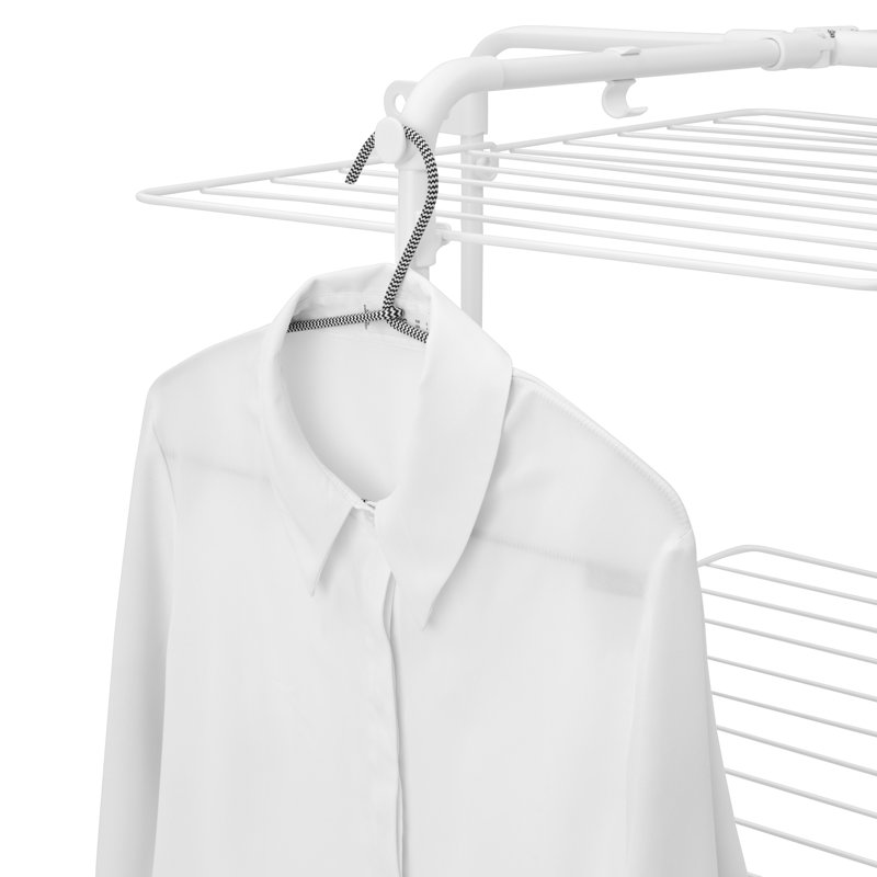 Brabantia Hangon Tower Drying Rack, 162.6cm H x 76.2cm W x 73.7cm D, White