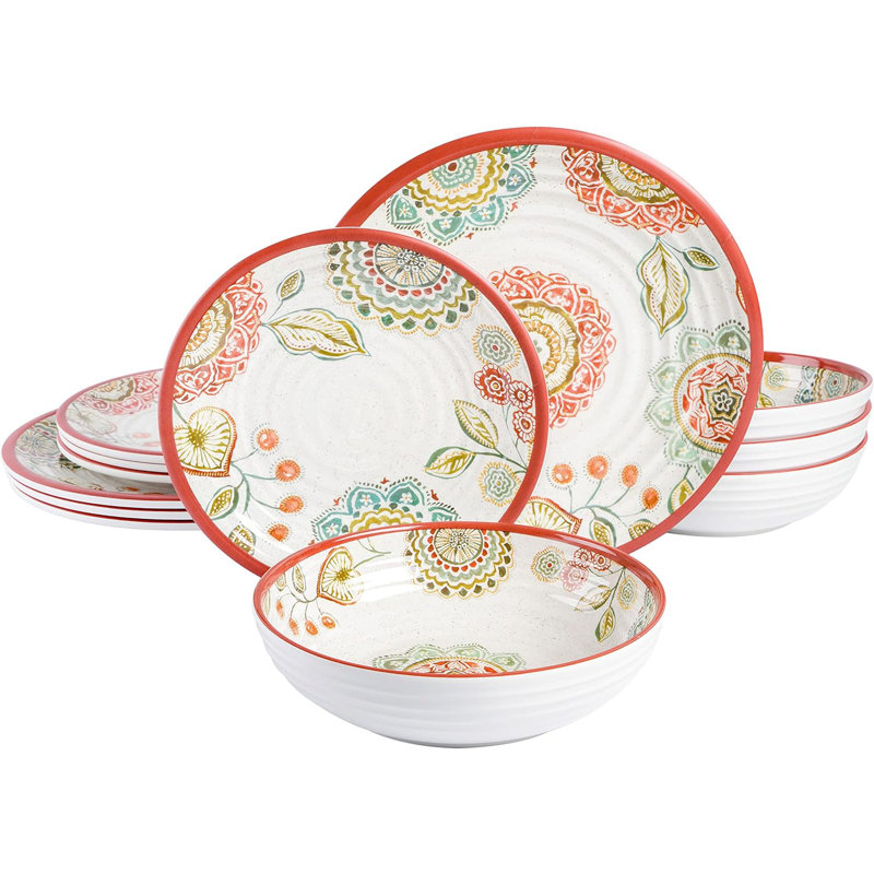 Laurie Gates Melamine Dinnerware Set - Service for 4