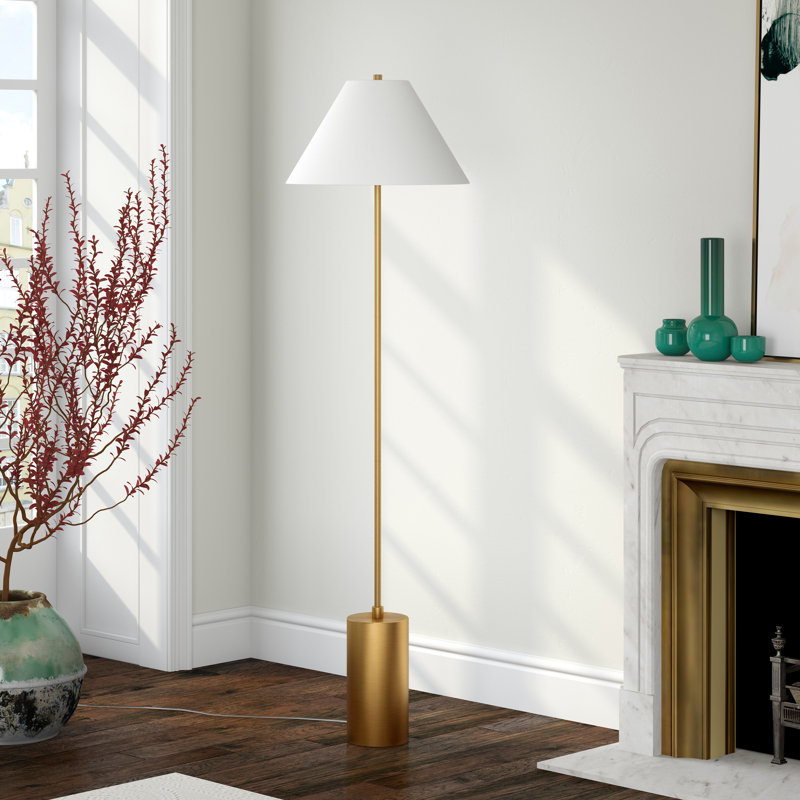 Lampe sur pied 64 po Greenbury, Laiton