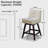 26.77 Inch Swivel Counter Height Bar Stool(Set of 1) With Open Back & Oak Wood Legs, Nailhead Trim For Pub, Bistro, Kitchen, Cafe-2052789442-2052789447