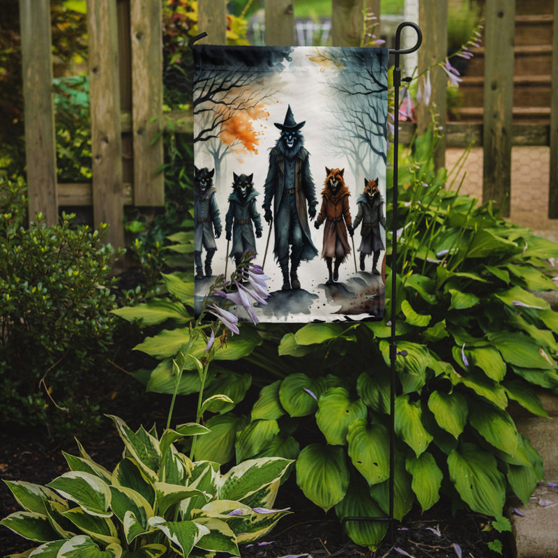 Double Sided 15.5 in. H x 11.25 in. W Polyester Halloween Garden flag