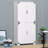 Industrial Kitchen Pantry Cabinet With 4 Door Cupboard And Storage Shelves, Freestanding Storage Cabinet