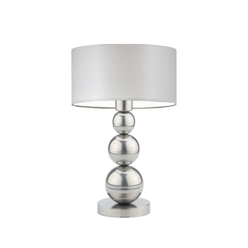 Henrika Metal Desk Lamp, Silver, Light Grey