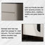 Buffet blanc laqué de style minimaliste italien, plateau en pierre frittée noire, pieds en acier inoxydable-370836169
