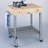 Cucina D'Amico Prep Table with Butcher Block Top