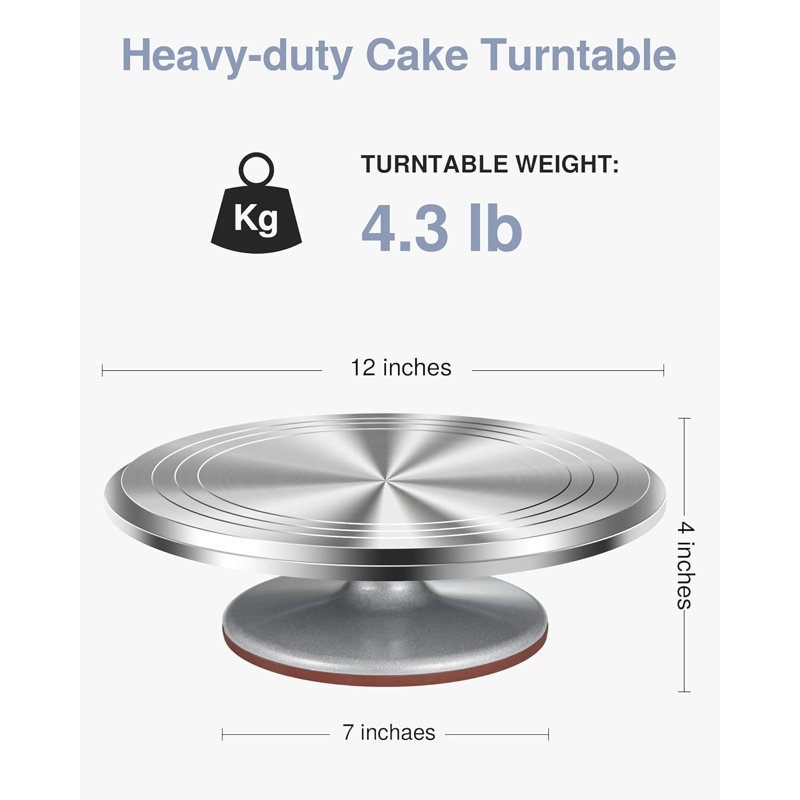Cake Turntable, 12'' Aluminium Alloy Cake Stand
