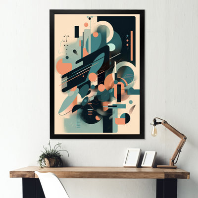 «Green Peach Elegance And Curve I - Minimalisme», art mural