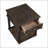 Traditional Rustic End Table With Storage, Durable Wood Construction, Rich Brown Finish For Living Room Or Bedroom