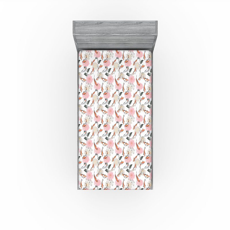 Drap-housse japonais Ambesonne, Drap-housse de taille simple
