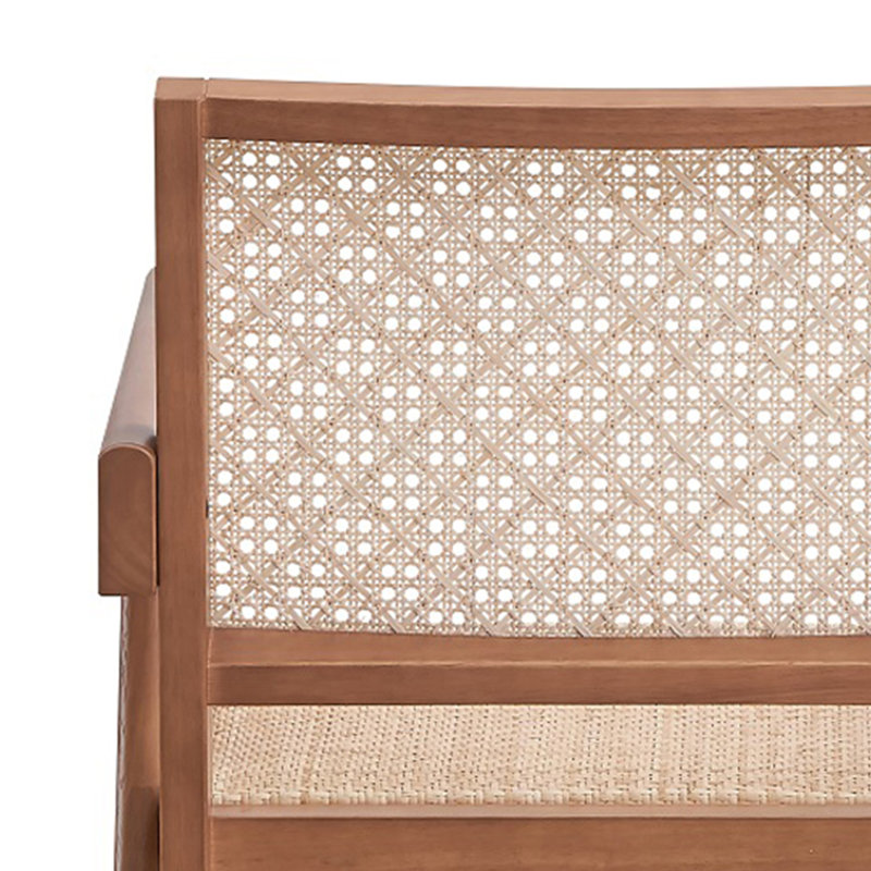 Fauteuil en rotin brun