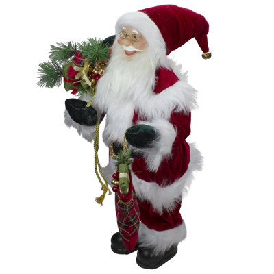 Figurine de père Noël 2 pi avec cadeaux