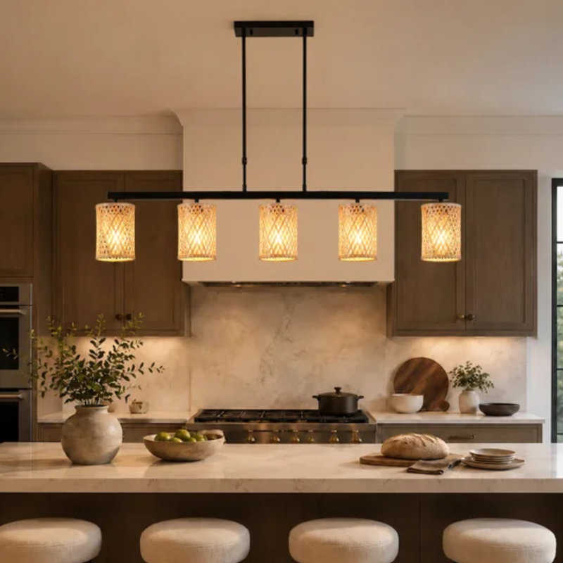5 - Light Natural Kitchen Island Pendant