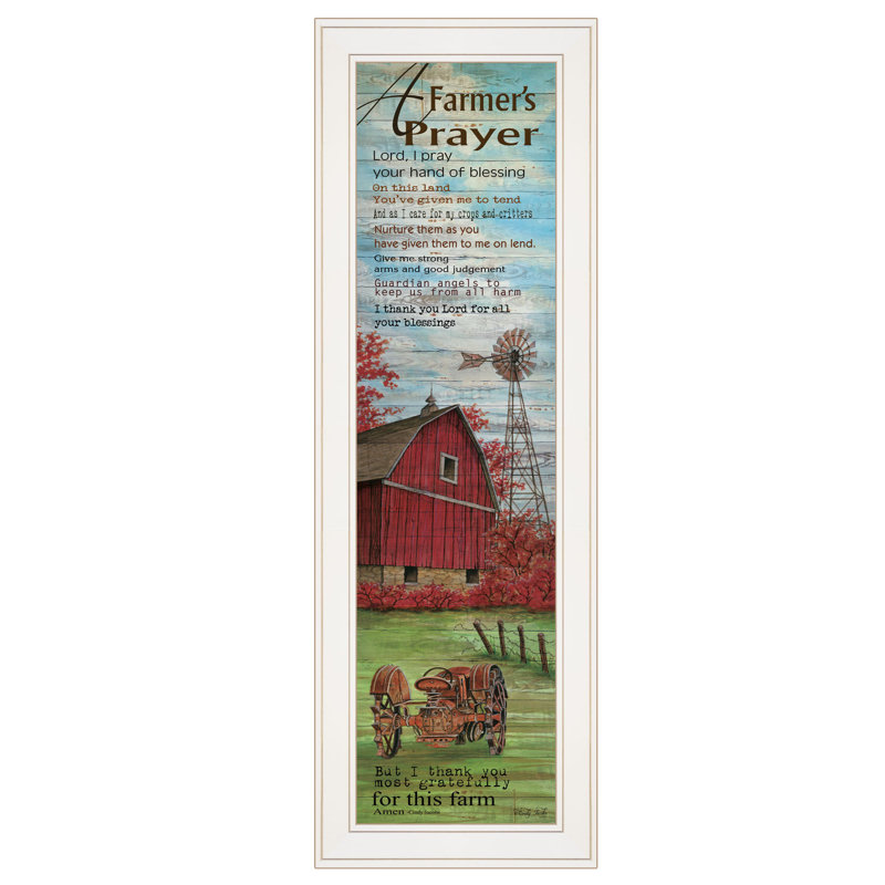 «Farmers Prayer», art mural encadré pour le salon, impression murale par Cindy Jacobs