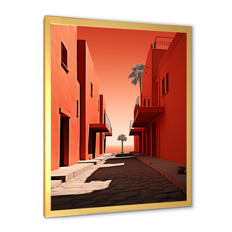 Lignes d'usine en simplicité sur toile, Cadre doré simple, H 32 po x l 16 po x P 1 po