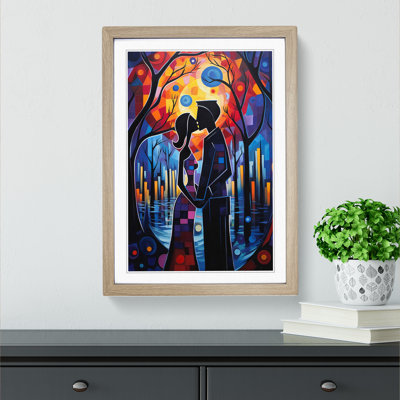 Lovers Expressionism - Framed Print