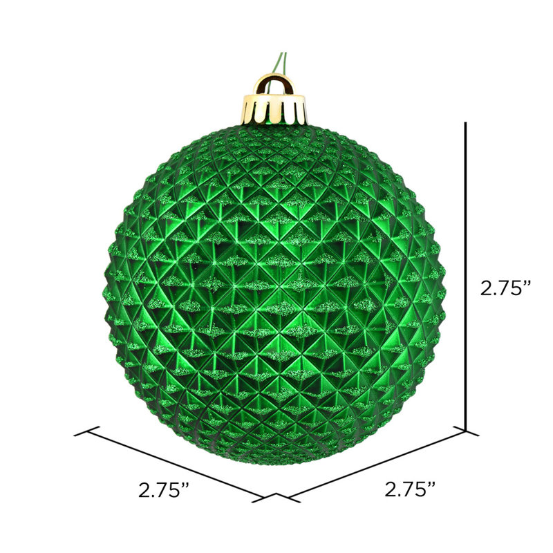 Ornement boule de Noël (ensemble de 12), Vert
