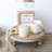 Rustic Round Wood Tray Riser Farmhouse Pedestal