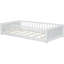 Lit plateforme simple avec unité de rangement de livres - blanc efficace