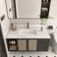 Comptoir de meuble-lavabo en marbre 43 po, comptoir blanc avec 1 trou pré-percé, comptoir de salle de bain avec lavabo central encastré rectangulaire et dosseret de 4 po de hauteur