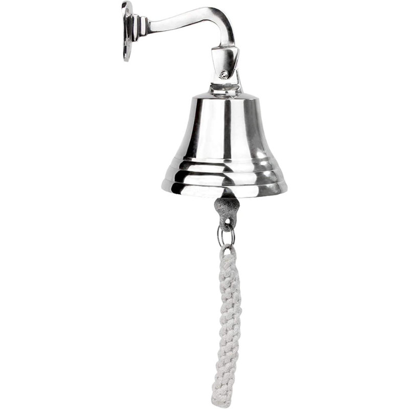 Last Orders Bell Chrome Wall Mounted Nautical Themed Ship Bell Hanging Doorbell Home Bar Accessories